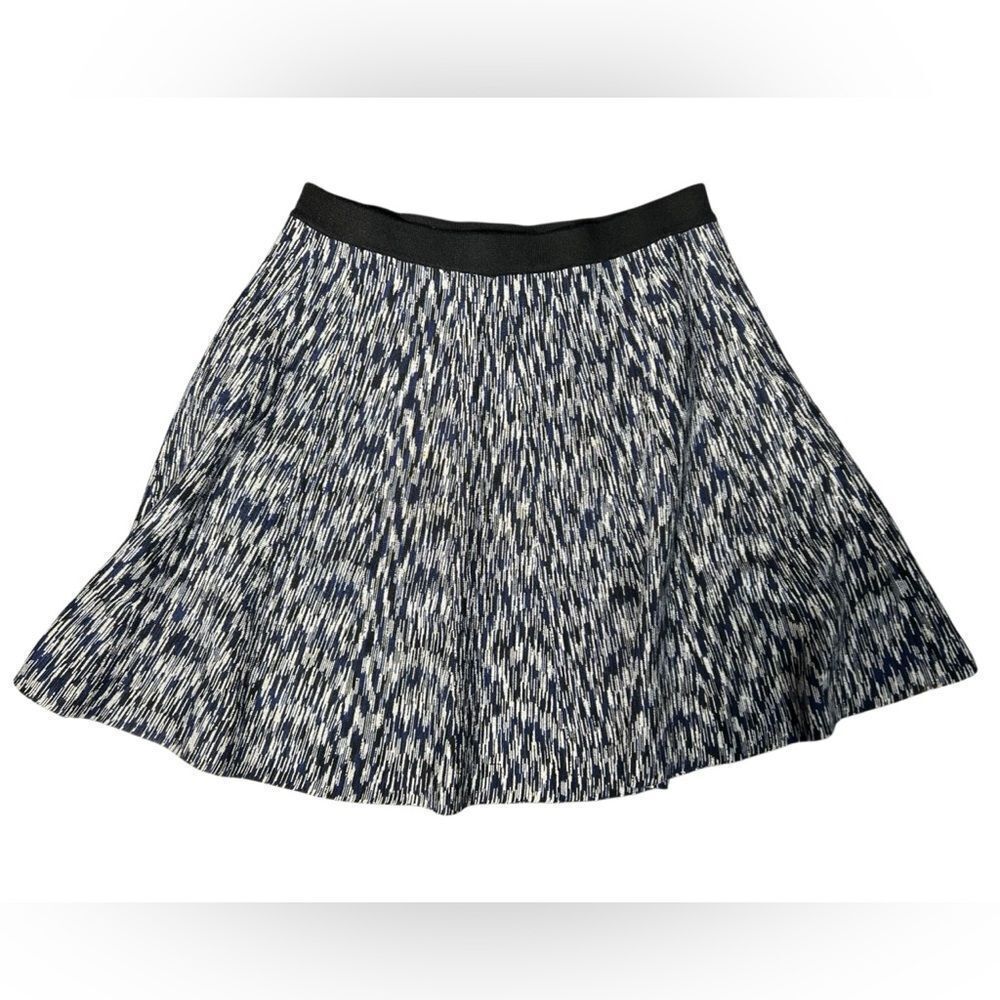 ELEVEN 22 flared A-line mini skirt Blue Knit Multi color Size Small